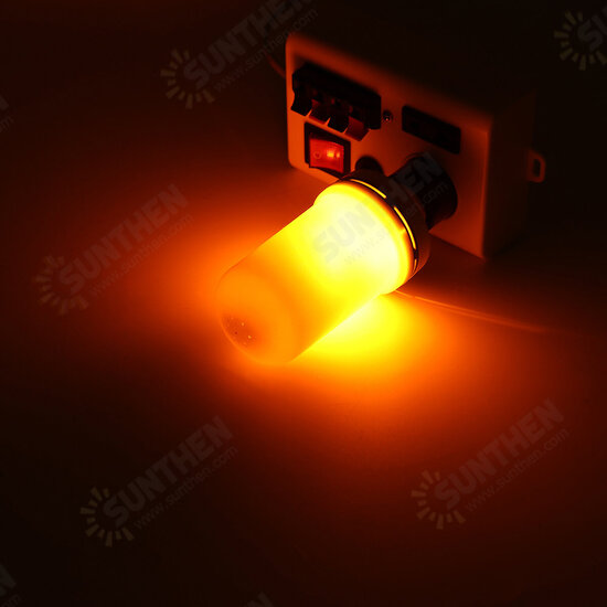 4 Modes LED Flame Effect Flickering Fire Light Bulb E27 Party Bar Decor Lamp