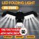 40W 60W 80W E27 LED Bulb SMD2835 Foldable Garage Light Deformable Ceiling Fixture Workshop Lamp AC85-265V