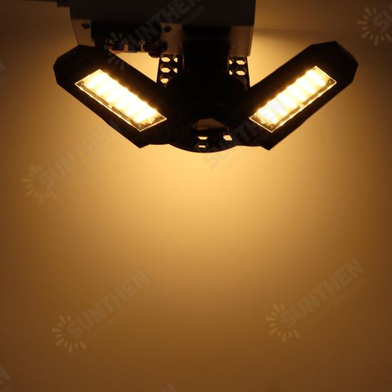 40W E27 Deformable 108LED Garage Light Bulb Waterproof Foldable Fixture Ceiling Workshop Night Lamp 85-265V