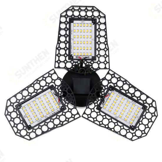 40W E27 Deformable 108LED Garage Light Bulb Waterproof Foldable Fixture Ceiling Workshop Night Lamp 85-265V