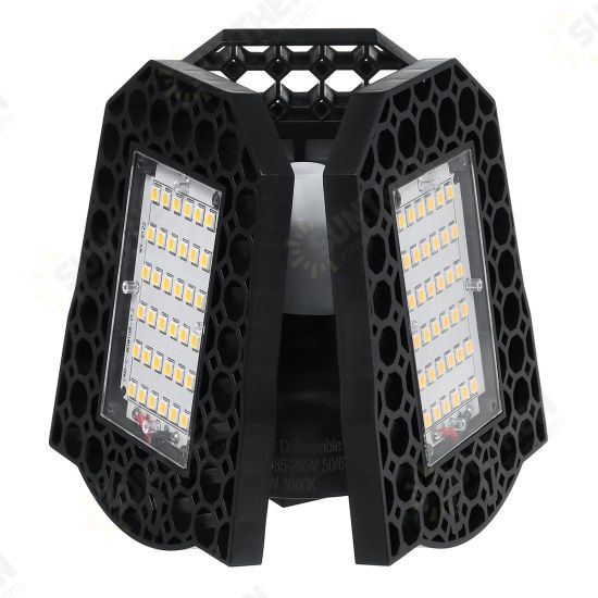 40W E27 Deformable 108LED Garage Light Bulb Waterproof Foldable Fixture Ceiling Workshop Night Lamp 85-265V