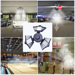 60/80/100W LED Garage Lights Deformable Ceiling Fixture Workshop Shop Three-Leaf 60/80/100W LED Garage Lights Deformable Ceiling Fixture Workshop Shop Three-Leaf