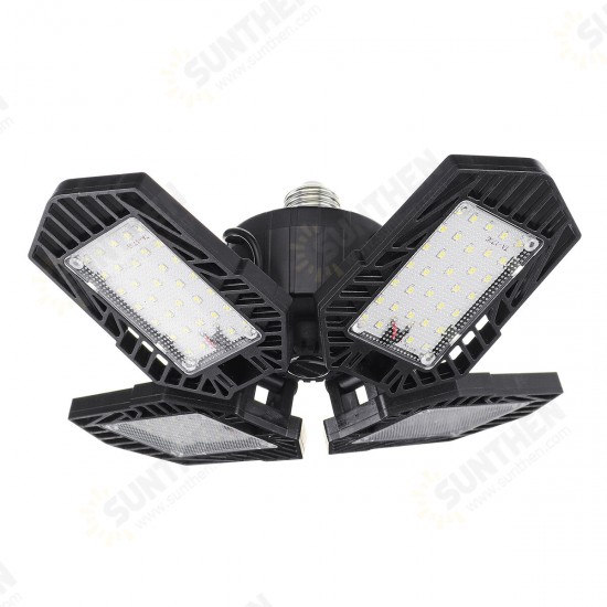 60W E27 132 LED Garage Light 4 Blades Deformable Ceiling Lamp For Workshop Factory AC85-265V