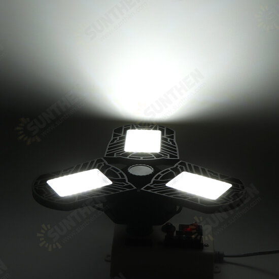 60W/120W 85-265V 3/4 Deformable LED Garage Lights Workshop Ceiling Lamp E26 E27 Base