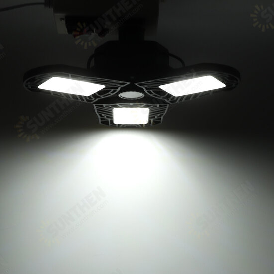 60W/120W 85-265V 3/4 Deformable LED Garage Lights Workshop Ceiling Lamp E26 E27 Base