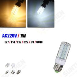 7W E14 E12 E27 B22 G9 GU10 72 SMD 4014 LED White Warm White Cover Corn Lamp Bulb AC 220V 7W E14 E12 E27 B22 G9 GU10 72 SMD 4014 LED White Warm White Cover Corn Lamp Bulb AC 220V