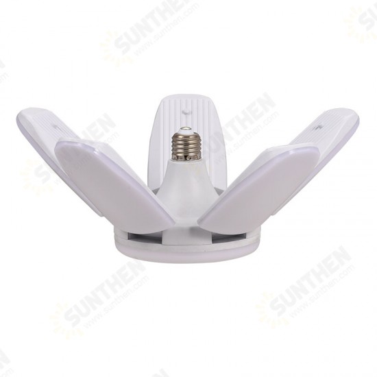 80W 5 Blade Deformable LED Garage Lights E27 Daylight for Workshop Warehouse Ceiling Light AC95-265V