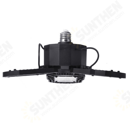 80W LED Garage Lamp Three-Leaves E27 Light Bulb Deformable Shop Work Lighting Home Ceiling Fixtures