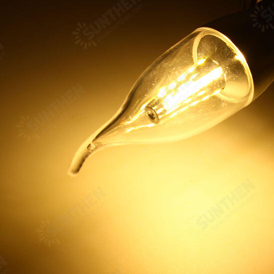 85-265V 4W E27 E14 B22 E12 25 SMD 2835 430Lm Silvery LED Candle Light Bulb Pure White Warm White