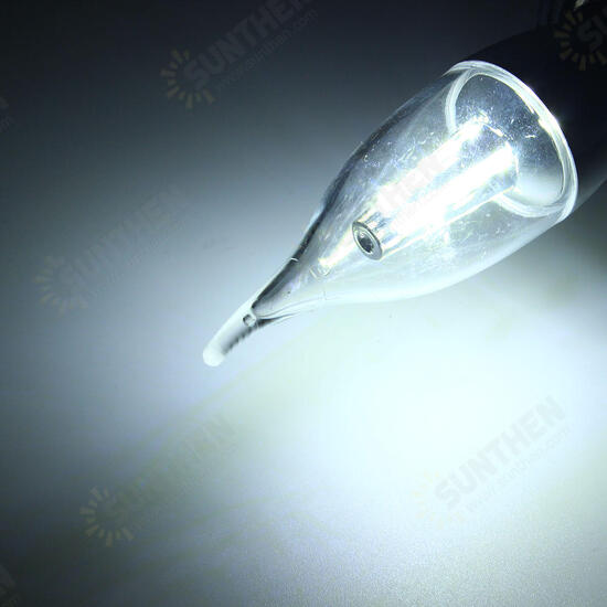 85-265V 4W E27 E14 B22 E12 25 SMD 2835 430Lm Silvery LED Candle Light Bulb Pure White Warm White