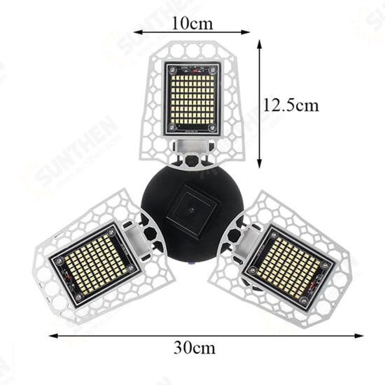 AC100-277V E27 60W LED Bulb Deformable Induction Light Sensor Garage Lamp for Parking Lot Warehouse