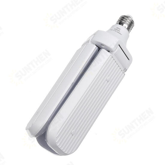 AC85-265V 45W 2835SMD Three Leaves LED Ceiling Light Bulb Foldable Garage Lamp for Home Basement Decor