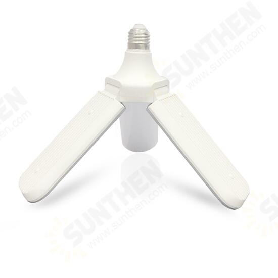 AC85-265V 45W E27 Warm White 2835 228 LED Foldable Fan Blade Angle Adjustable Indoor Light Bulb