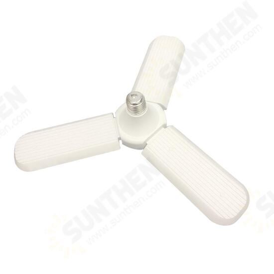 AC85-265V 45W E27 Warm White 2835 228 LED Foldable Fan Blade Angle Adjustable Indoor Light Bulb