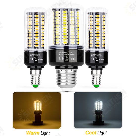 AC85V~265V E27/E14/B22 LED Corn Bulb 5736 LED Black Aluminum Substrate Corn Light Bulb