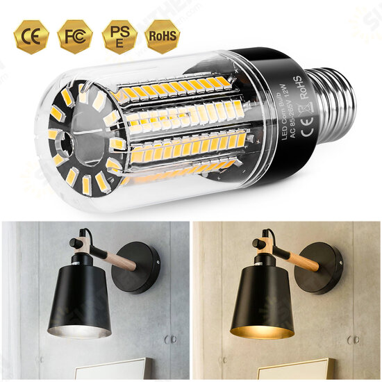 AC85V~265V E27/E14/B22 LED Corn Bulb 5736 LED Black Aluminum Substrate Corn Light Bulb