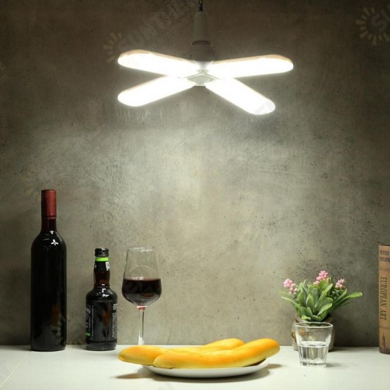 AC95-265V 60W E27 LED Light Bulb Foldable Fan Blade Angle Adjustable Ceiling Lamp for Indoor Decor AC95-265V 60W E27 LED Light Bulb Foldable Fan Blade Angle Adjustable Ceiling Lamp for Indoor Decor