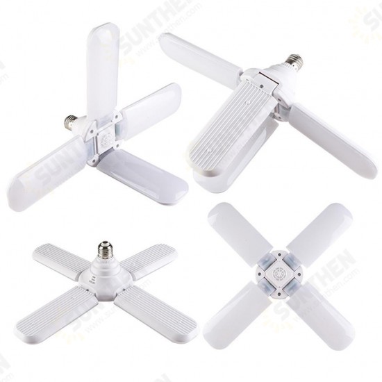 AC95-265V 60W E27 LED Light Bulb Foldable Fan Blade Angle Adjustable Ceiling Lamp for Indoor Decor AC95-265V 60W E27 LED Light Bulb Foldable Fan Blade Angle Adjustable Ceiling Lamp for Indoor Decor