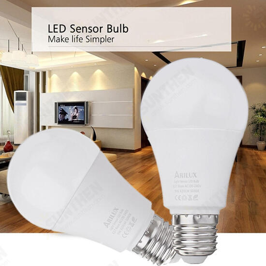E27 A60 9W 620LM Warm White Pure White Dusk LED Sensor Globe Light Bulb AC100-240V E27 A60 9W 620LM Warm White Pure White Dusk LED Sensor Globe Light Bulb AC100-240V