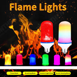 Creative 3 or 4 Mode Gravity Sensor Flame Lights E27 LED Bulb Flame Effect Light Bulb 3W Flickering Emulation Decor Lamp Creative 3 or 4 Mode Gravity Sensor Flame Lights E27 LED Bulb Flame Effect Light Bulb 3W Flickering Emulation Decor Lamp