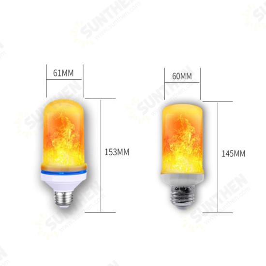 Creative 3 or 4 Mode Gravity Sensor Flame Lights E27 LED Bulb Flame Effect Light Bulb 3W Flickering Emulation Decor Lamp