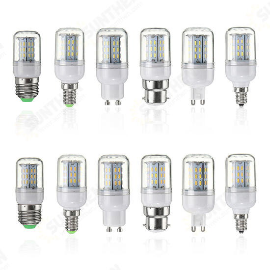 Dimmable 4W E27 E14 E12 G9 GU10 B22 4014 SMD LED Corn Light Bulb Lamp AC220V