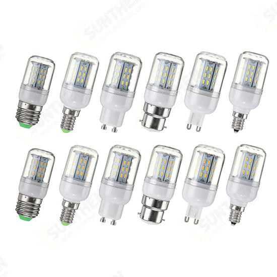 Dimmable E27 E14 E12 B22 GU10 G9 SMD4014 4W LED Corn Bulb Light Lamp AC110V