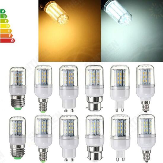 Dimmable E27 E14 E12 B22 GU10 G9 SMD4014 4W LED Corn Bulb Light Lamp AC110V