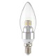 E12/E14/E27 3W Non-Dimmable LED Candle Silver Light Bulb White/Warm White 85-265V