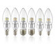 E12/E14/E27 3W Non-Dimmable LED Candle Silver Light Bulb White/Warm White 85-265V