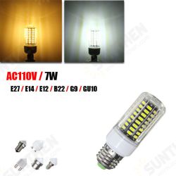 E14 E12 B22 G9 GU10 E27 LED 7W 74 SMD 5730 Fireproof Cover Corn LED Bulb Light AC110V E14 E12 B22 G9 GU10 E27 LED 7W 74 SMD 5730 Fireproof Cover Corn LED Bulb Light AC110V