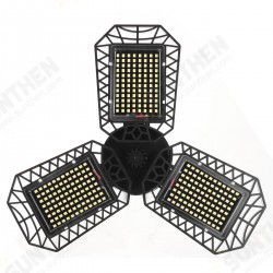 E26/E27 LED 3/4 Blades Folding Garage Light Bulb Deformable Ceiling Lamp Workshop Fixture E26/E27 LED 3/4 Blades Folding Garage Light Bulb Deformable Ceiling Lamp Workshop Fixture