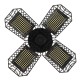 E26/E27 LED 3/4 Blades Folding Garage Light Bulb Deformable Ceiling Lamp Workshop Fixture