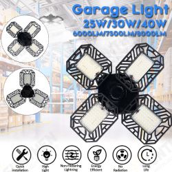 E27 25W 30W 40W LED Garage Light Bulb SMD2835 Deformable Ceiling Fixture Workshop Indoor Lamp AC85-265V E27 25W 30W 40W LED Garage Light Bulb SMD2835 Deformable Ceiling Fixture Workshop Indoor Lamp AC85-265V