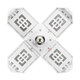 E27 35W Foldable LED Garage Light SMD2835 Deformable Square Four-Leaves Panels Ceiling Lamp AC165-265V E27 35W Foldable LED Garage Light SMD2835 Deformable Square Four-Leaves Panels Ceiling Lamp AC165-265V