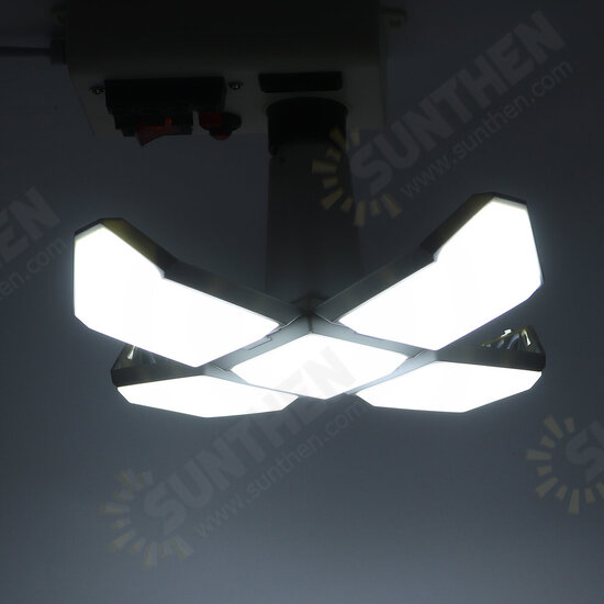 E27 35W Foldable LED Garage Light SMD2835 Deformable Square Four-Leaves Panels Ceiling Lamp AC165-265V E27 35W Foldable LED Garage Light SMD2835 Deformable Square Four-Leaves Panels Ceiling Lamp AC165-265V