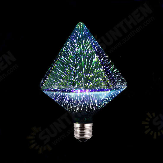 E27 3D Pure White Creative LED Fireworks Decorative Light Bulb Screw Chandelier AC85-265V