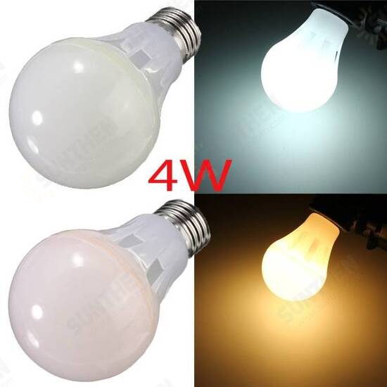 E27 4W COB Globe Light Bulb Warm White/White Non-dimmable 85-265V