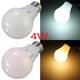 E27 4W COB Globe Light Bulb Warm White/White Non-dimmable 85-265V