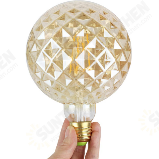 E27 4W G125 Gold Clear Pineapple Non-Dimmable Warm White Edison Retro LED Light Bulb AC220-240V