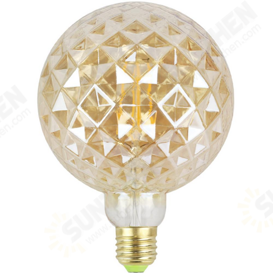 E27 4W G125 Gold Clear Pineapple Non-Dimmable Warm White Edison Retro LED Light Bulb AC220-240V