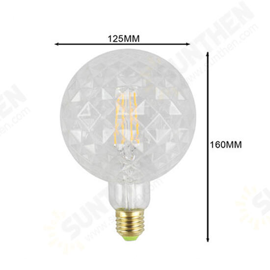 E27 4W G125 Gold Clear Pineapple Non-Dimmable Warm White Edison Retro LED Light Bulb AC220-240V