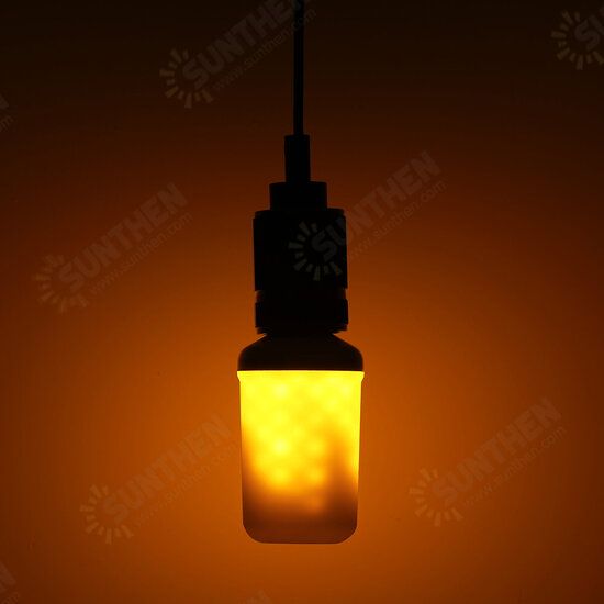 E27 4W SMD2835 1595K Two Modes Warm White 99LEDs Flicker Flame Corn Light Bulb AC85-265V