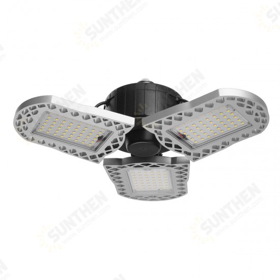 E27 5000K Three Leaf Garage Work Lights Ceiling Deformable Fixture Shop Lamp E27 5000K Three Leaf Garage Work Lights Ceiling Deformable Fixture Shop Lamp