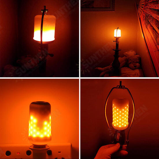E27 5W 1300K SMD2835 99LEDs Yellow Three Modes Flame Light Bulb AC110-240V E27 5W 1300K SMD2835 99LEDs Yellow Three Modes Flame Light Bulb AC110-240V