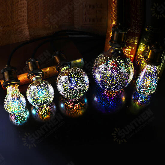 E27 5W SMD2835 LED Warm White 3D Decorative Edison Light Bulbs Holiday Party Lamp AC85-265V