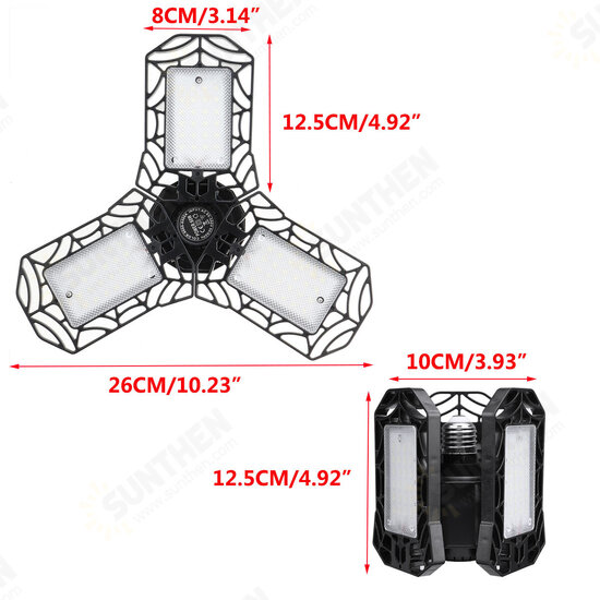 E27 60W Deformable LED Garage Light Foldable Ceiling Lighting High Bay Light Lamp AC85-265V E27 60W Deformable LED Garage Light Foldable Ceiling Lighting High Bay Light Lamp AC85-265V