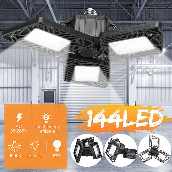 E27 60W LED Garage Lamp Light Bulb Deformable Panels Ceiling High Bay Lighting for Indoor Parking AC85-265V E27 60W LED Garage Lamp Light Bulb Deformable Panels Ceiling High Bay Lighting for Indoor Parking AC85-265V