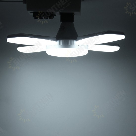E27 60W LED Garage Light Bulb2835SMD Four-Leaves Deformable Ceiling Workshop Lamp AC165-265V