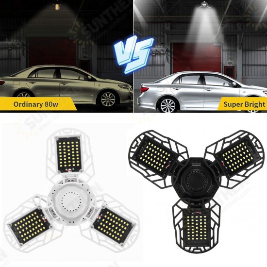 E27 60W LED Garage Lights Deformable Garage Ceiling Light Fixtures Lamp